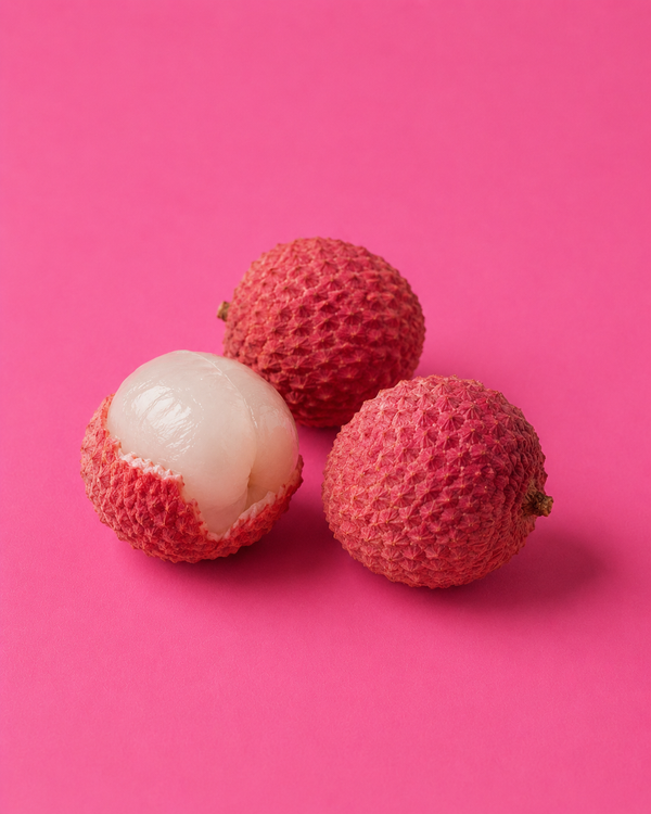 Litchi · Pêche blanche · Fleur de pêcher